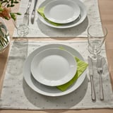 NISSÖGA Place mat, white/light blue, 17 ¾x13 ¾ "