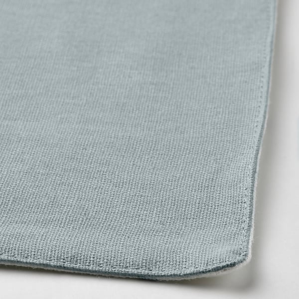 NISSÖGA Place mat, white/light blue, 17 ¾x13 ¾ "