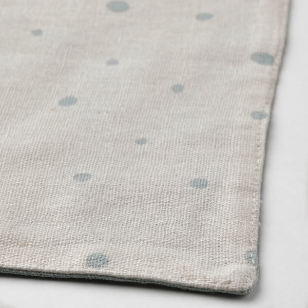 NISSÖGA Place mat, white/light blue, 17 ¾x13 ¾ "