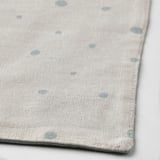 NISSÖGA Place mat, white/light blue, 17 ¾x13 ¾ "