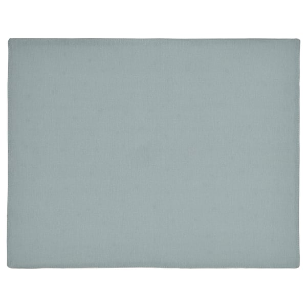 NISSÖGA Place mat, white/light blue, 17 ¾x13 ¾ "