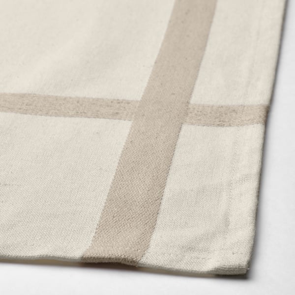 NISSÖGA Tablecloth, beige/white, 57x94 "