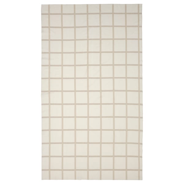 NISSÖGA Tablecloth, beige/white, 57x94 "