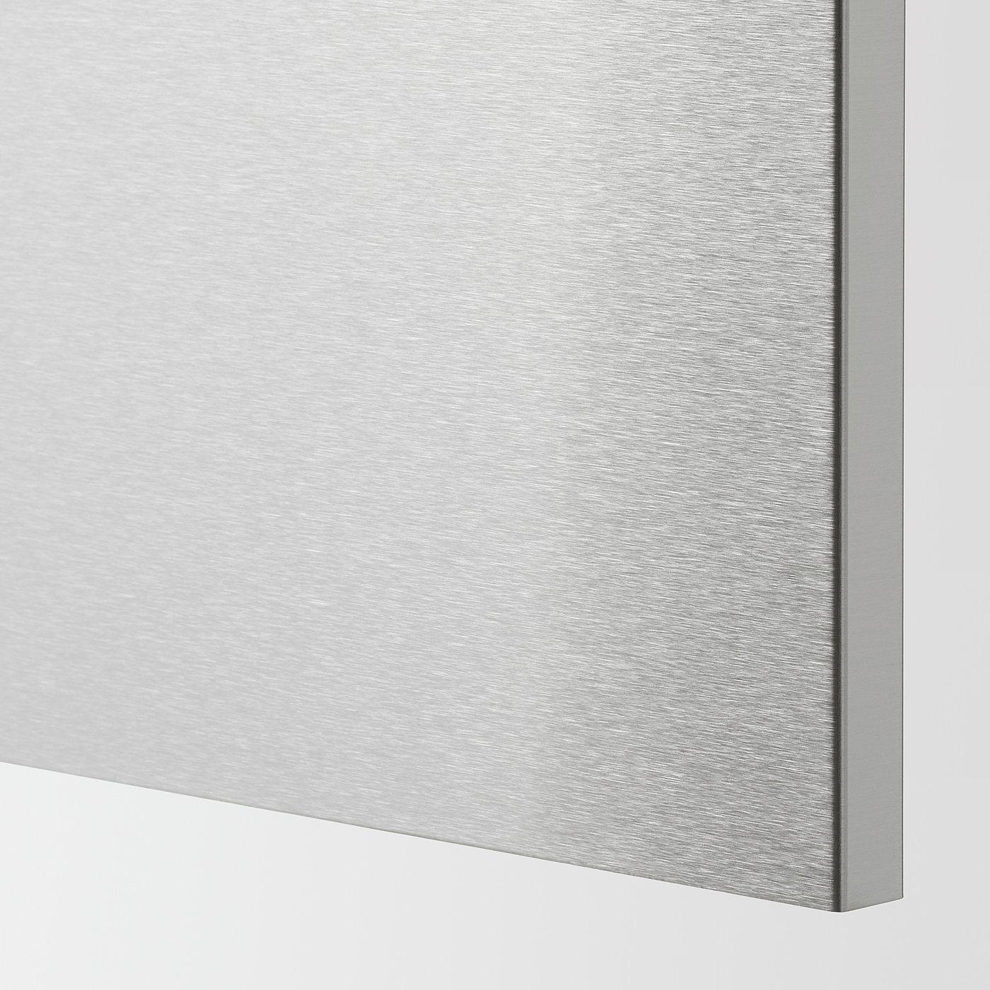 NOGSTA drawer front, stainless steel, 30x15