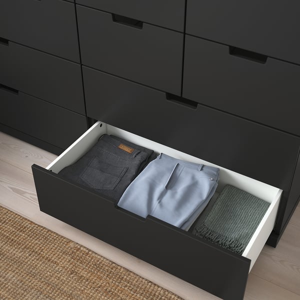 NORDLI 12drawer chest, anthracite, 63x39" IKEA