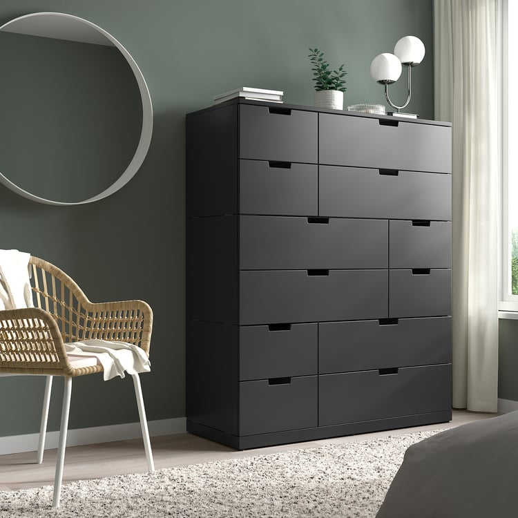 NORDLI 12drawer chest, anthracite, 471/4x571/8" IKEA