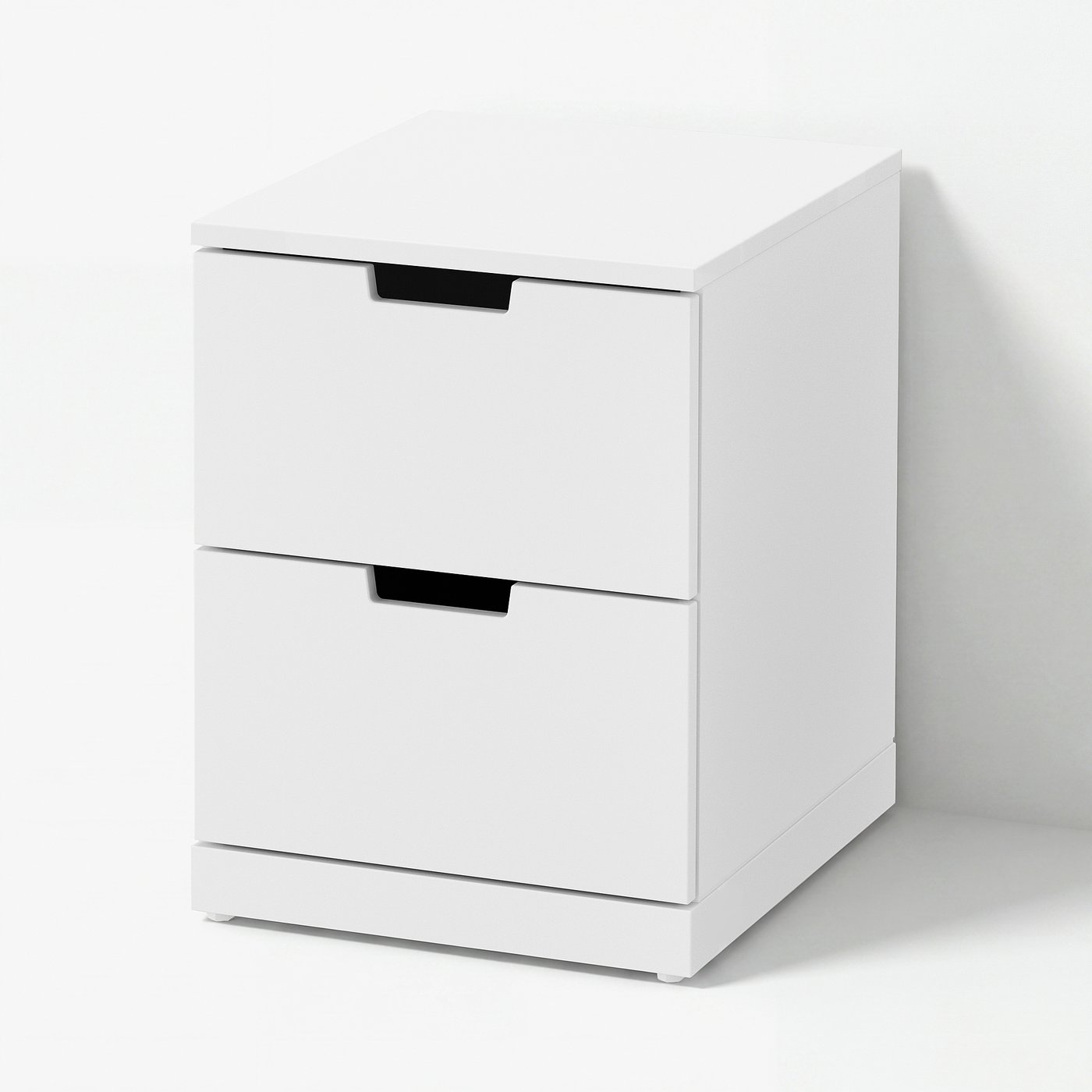 NORDLI 2-drawer chest, white, 153/4x211/4