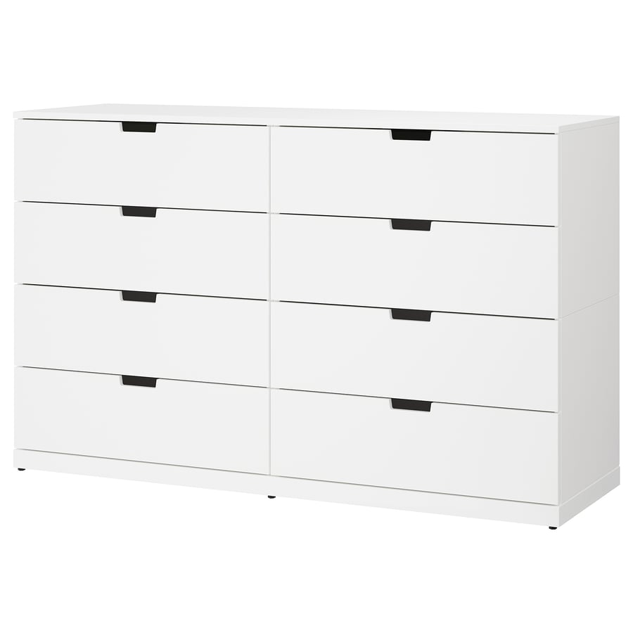 NORDLI 8drawer dresser, white, 63x39" IKEA