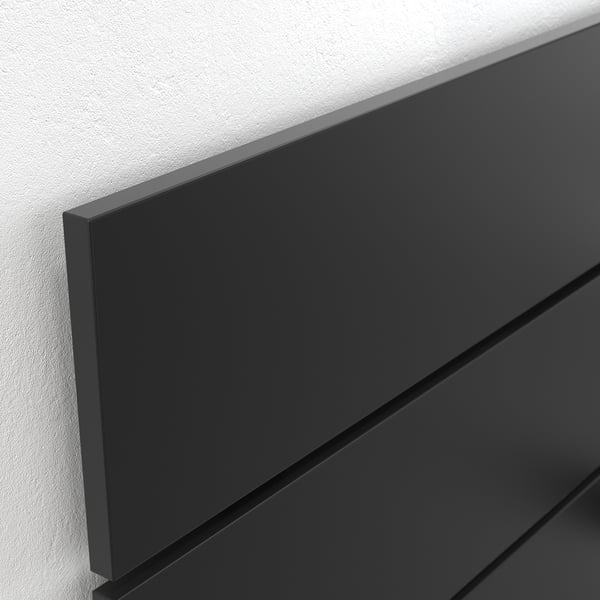 NORDLI Bed frame with storage and mattress, with headboard anthracite/Vågstranda plush, King
