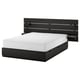 NORDLI Bed frame with storage and mattress, with headboard anthracite/Vågstranda plush, King