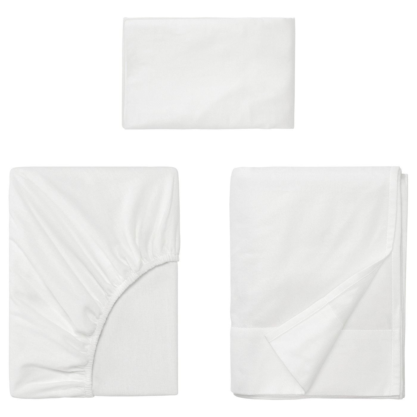 NORDRUTA sheet set, white, Twin - IKEA