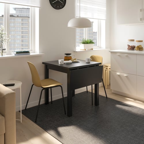 NORDVIKEN drop-leaf table, black, 291/8/41x291/8" - IKEA
