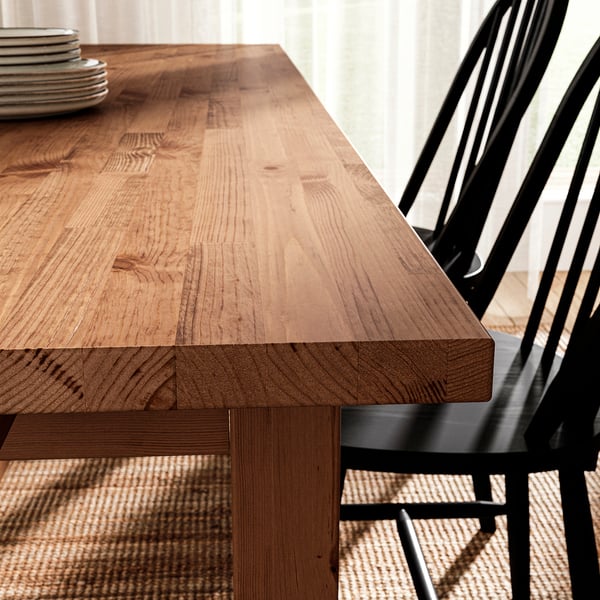 NORDVIKEN Extendable table, antique stain, 82 5/8/113 3/4x41 3/8 "