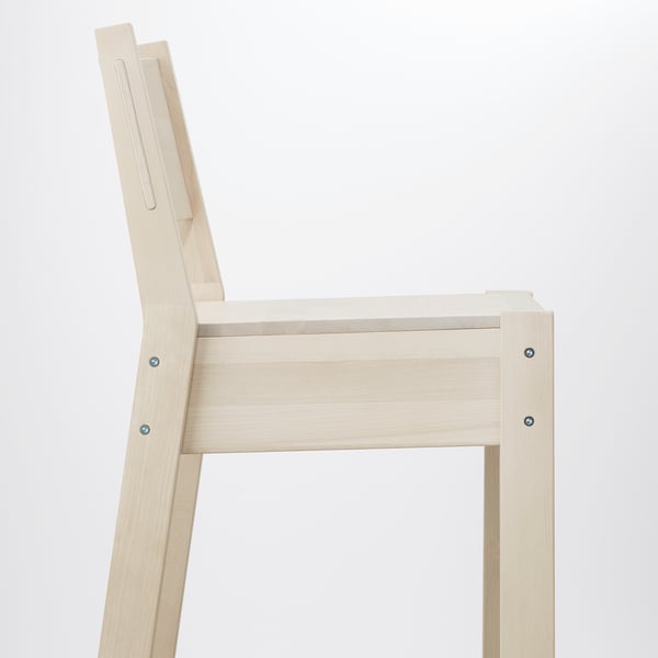 Norraker Bar Stool With Backrest Birch 29 1 8 Ikea