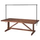 NORRMANSÖ / HELGEÖ Table with decorating rod, outdoor acacia/black, 86 5/8 "