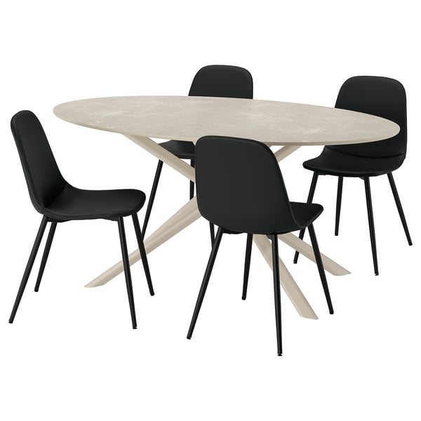 NORRMJÖLE / NORDMANSSKÄR Table and 4 chairs
