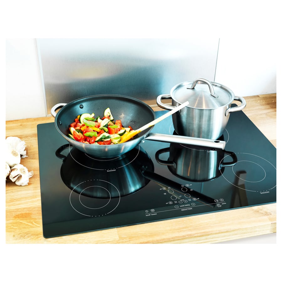 NUTID 4 element induction cooktop black IKEA