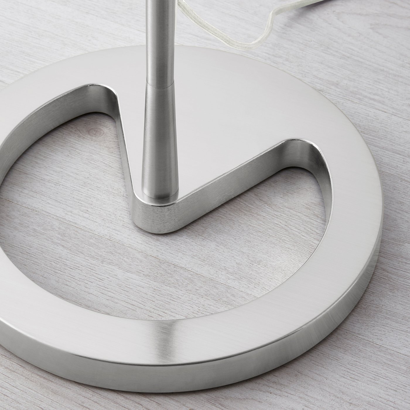 NYFORS Floor lamp with LED bulb, nickel plated white IKEA