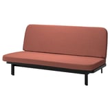 NYHAMN Sleeper sofa, with foam mattress/Skartofta red/brown
