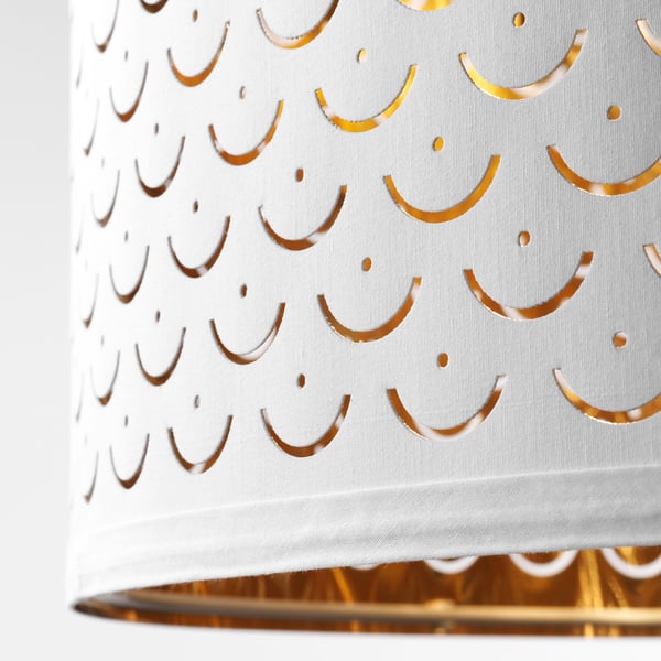 Nymo Skaftet Floor Lamp Arched White Brass Color Ikea