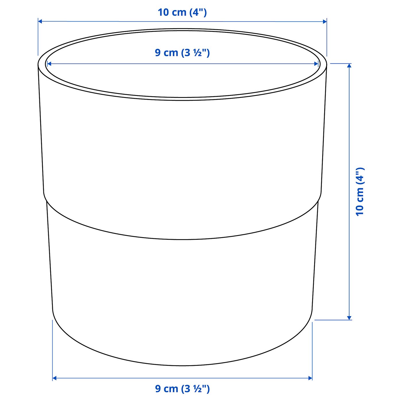 NYPON plant pot, indoor/outdoor gray, 3 ½