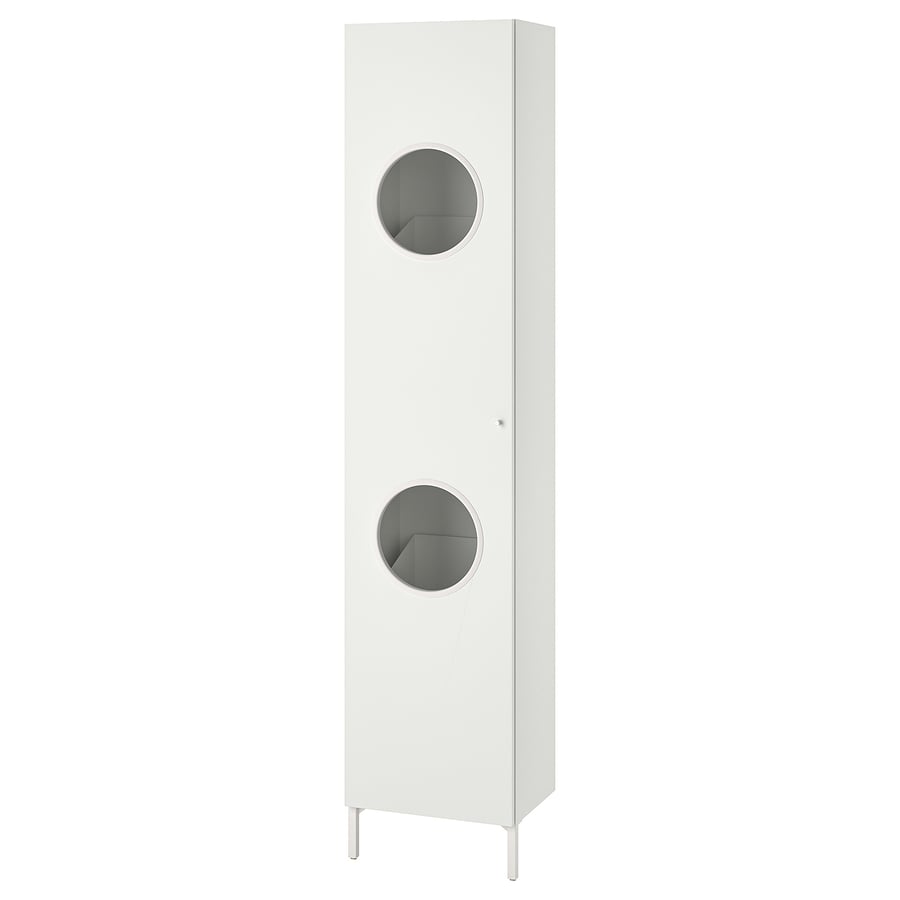 NYSJÖN Laundry cabinet, white, 15 3/4x74 3/4 "