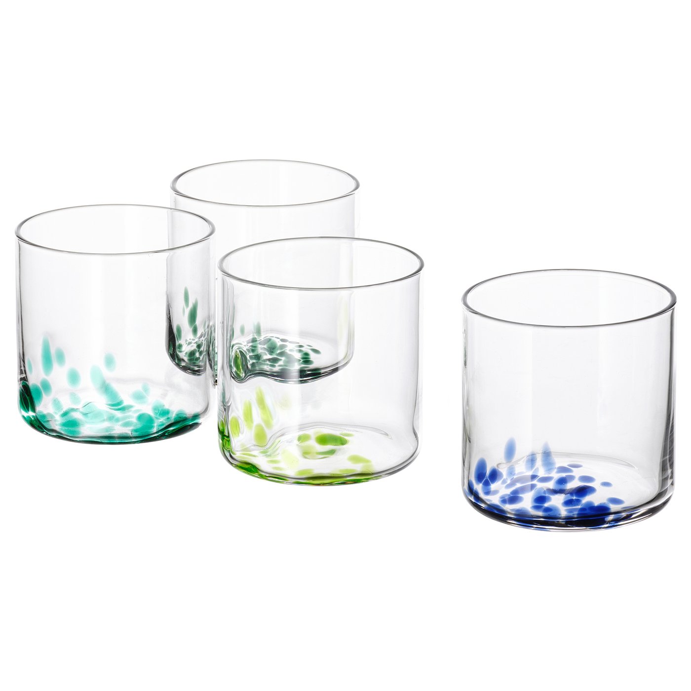 ÖMSESIDIG Glass, clear glass/mixed colors, 10 oz IKEA
