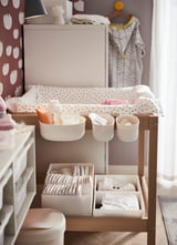 ÖNSKLIG Racks for changing table, set of 4, white