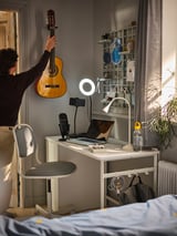 ÖRFJÄLL Seat shell, white/Vissle light gray