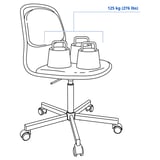 ÖRFJÄLL Swivel chair, white/Vissle light gray