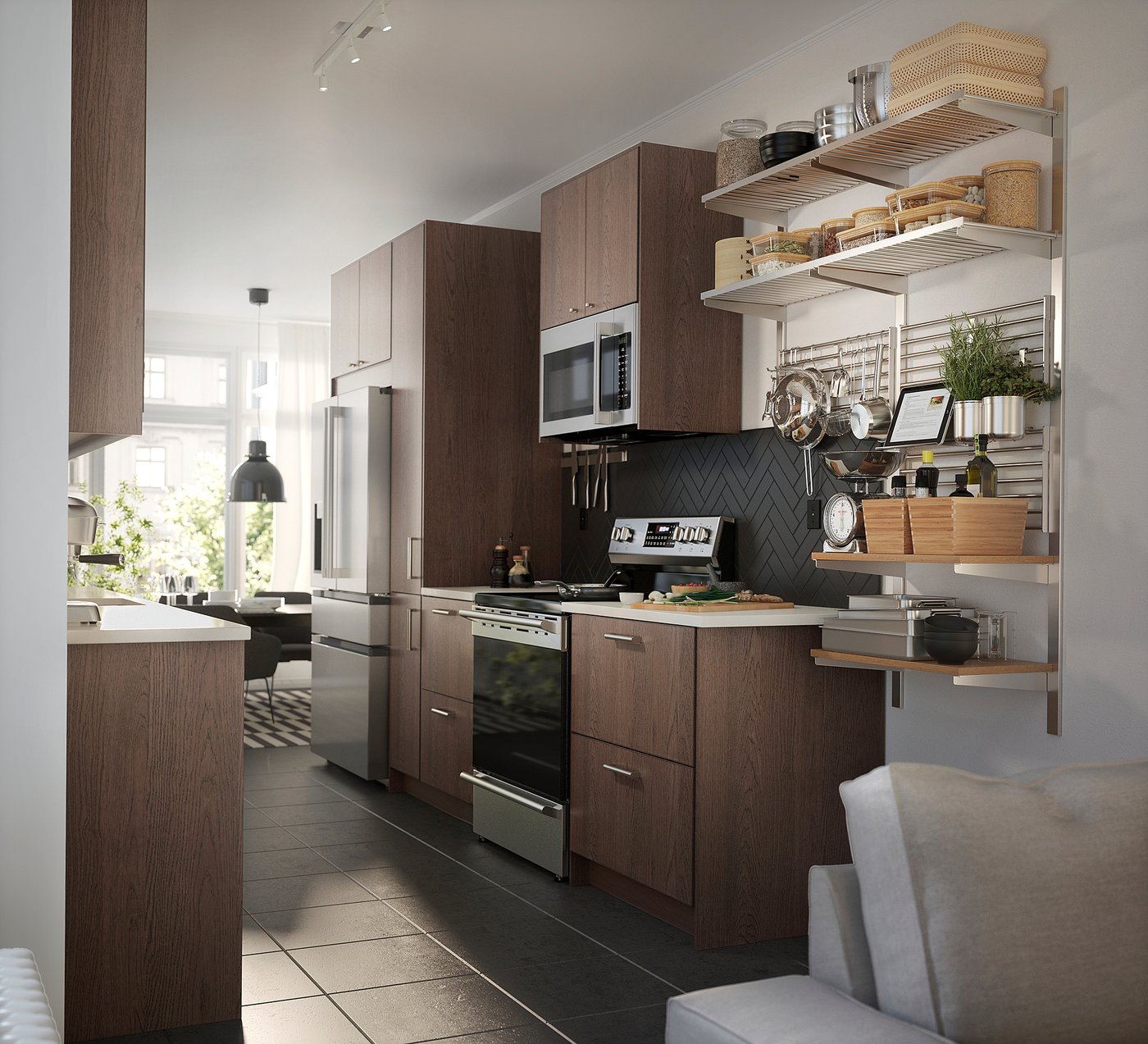 French door refrigerator, 4-door/stainless steel 4