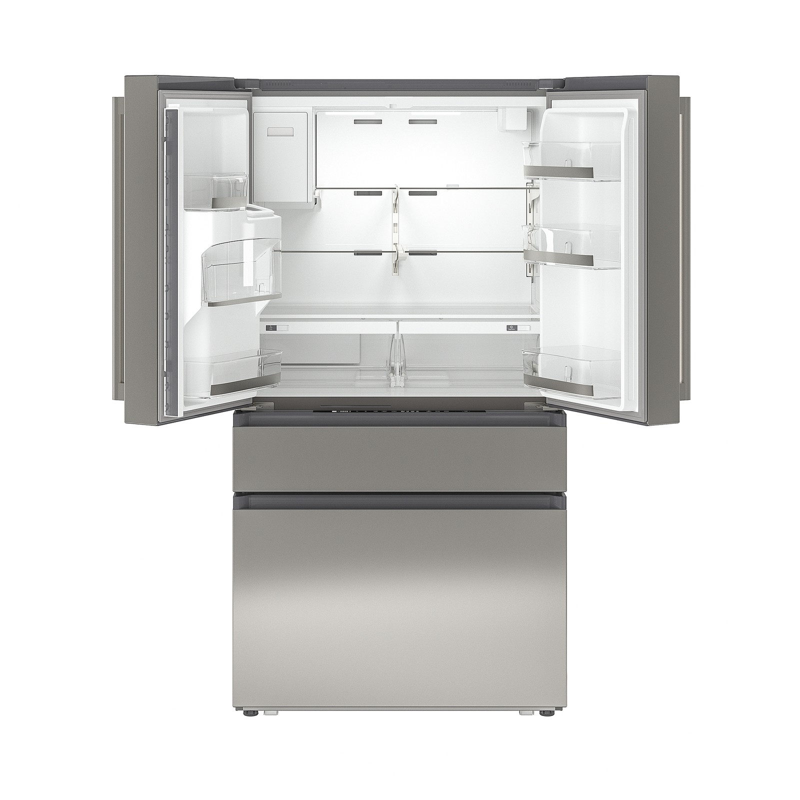 ÖVERSKÅDLIG French door refrigerator, Stainless steel, 22 cu.ft IKEA