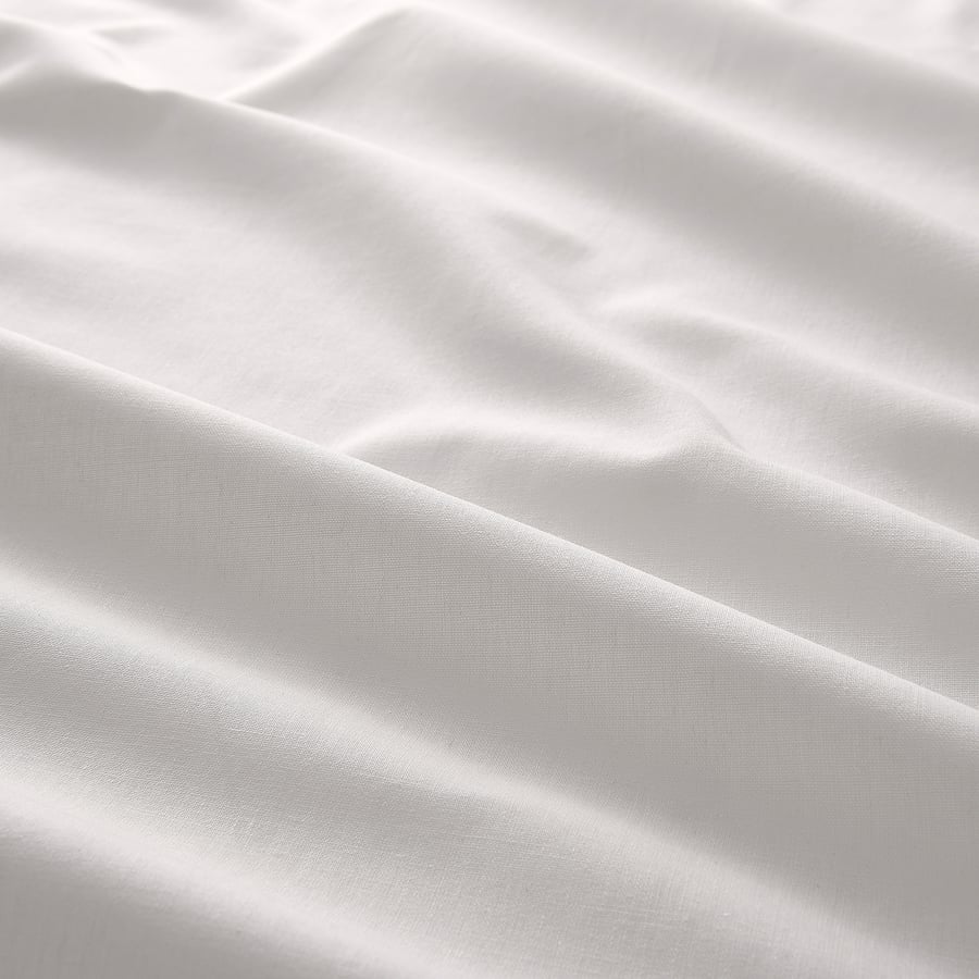 OLEBY bed skirt, white, Queen IKEA