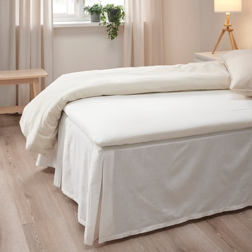 OLEBY Bed skirt, white, Twin IKEA