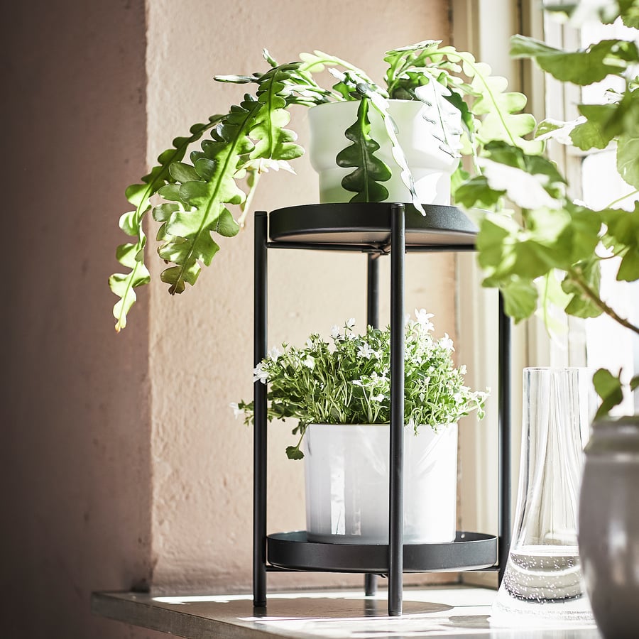 OLIVBLAD plant stand, indoor/outdoor black, 13 ¾" IKEA