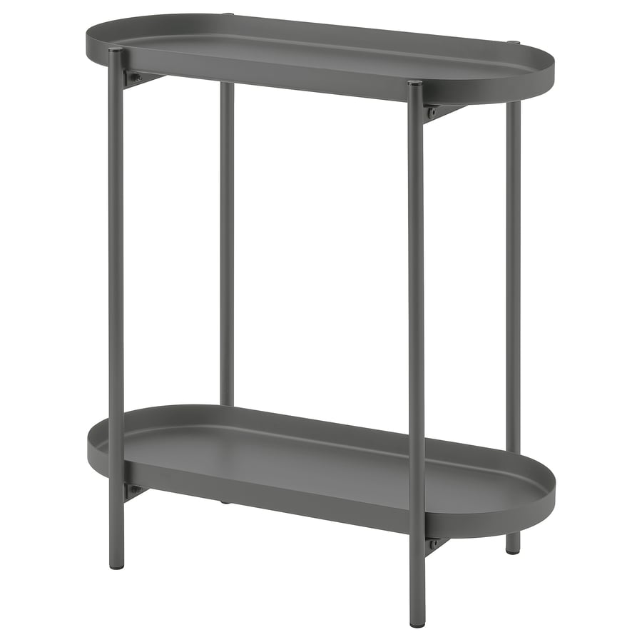 OLIVBLAD Plant stand, indoor/outdoor dark gray, 22 "