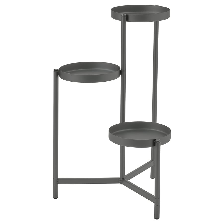 OLIVBLAD Plant stand, indoor/outdoor dark gray, 22 ¾ "