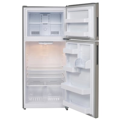 OLOFSFORS Top-freezer refrigerator, Stainless steel, 18.0 cu.ft