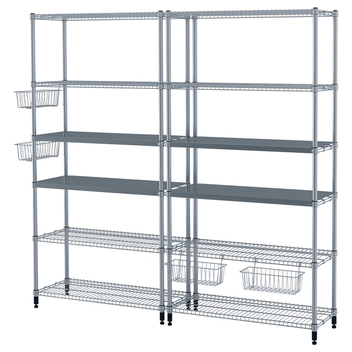 OMAR 2 section shelving unit, 771/2x141/8x711/4" IKEA