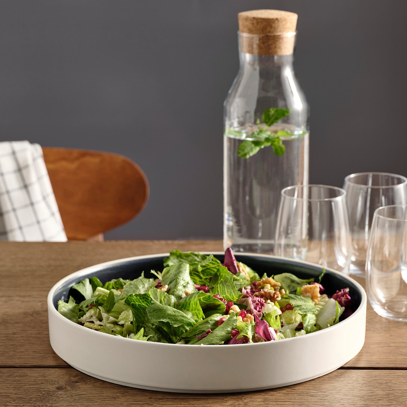 Serving plate, dark gray 3