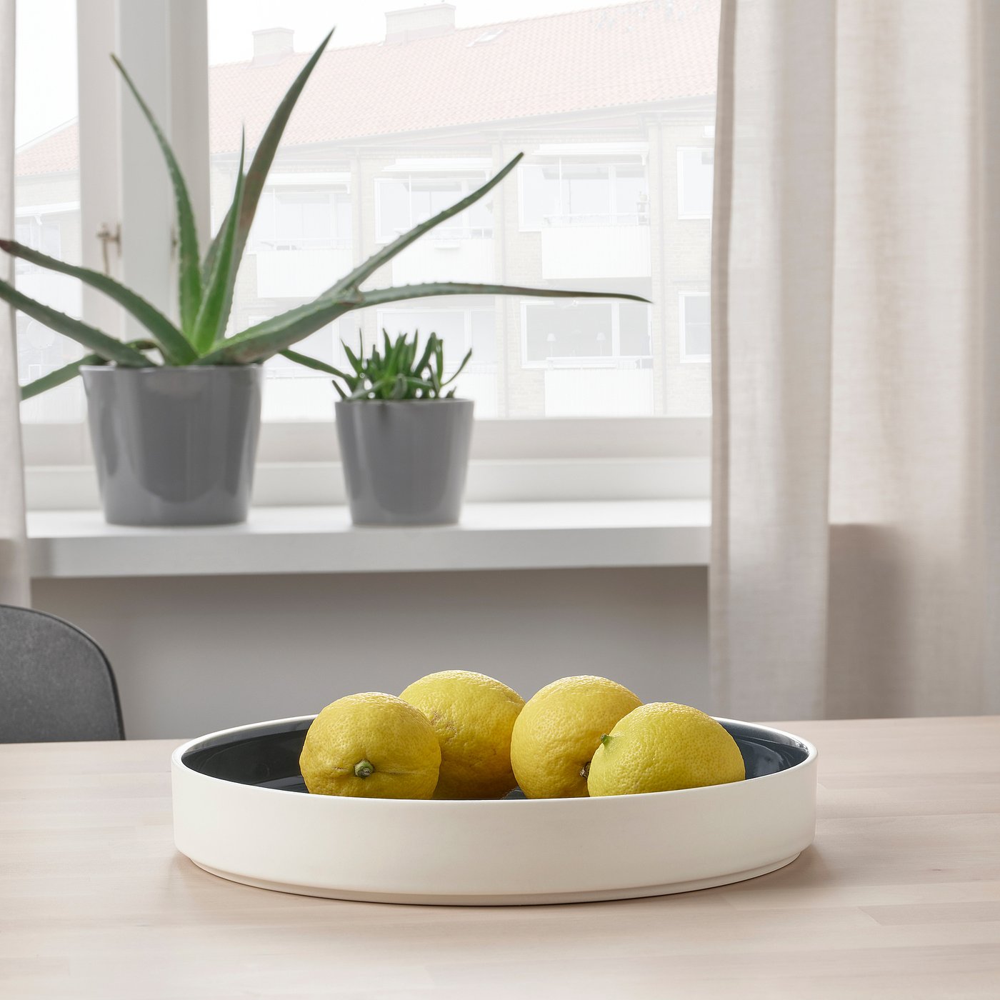 Serving plate, dark gray 5
