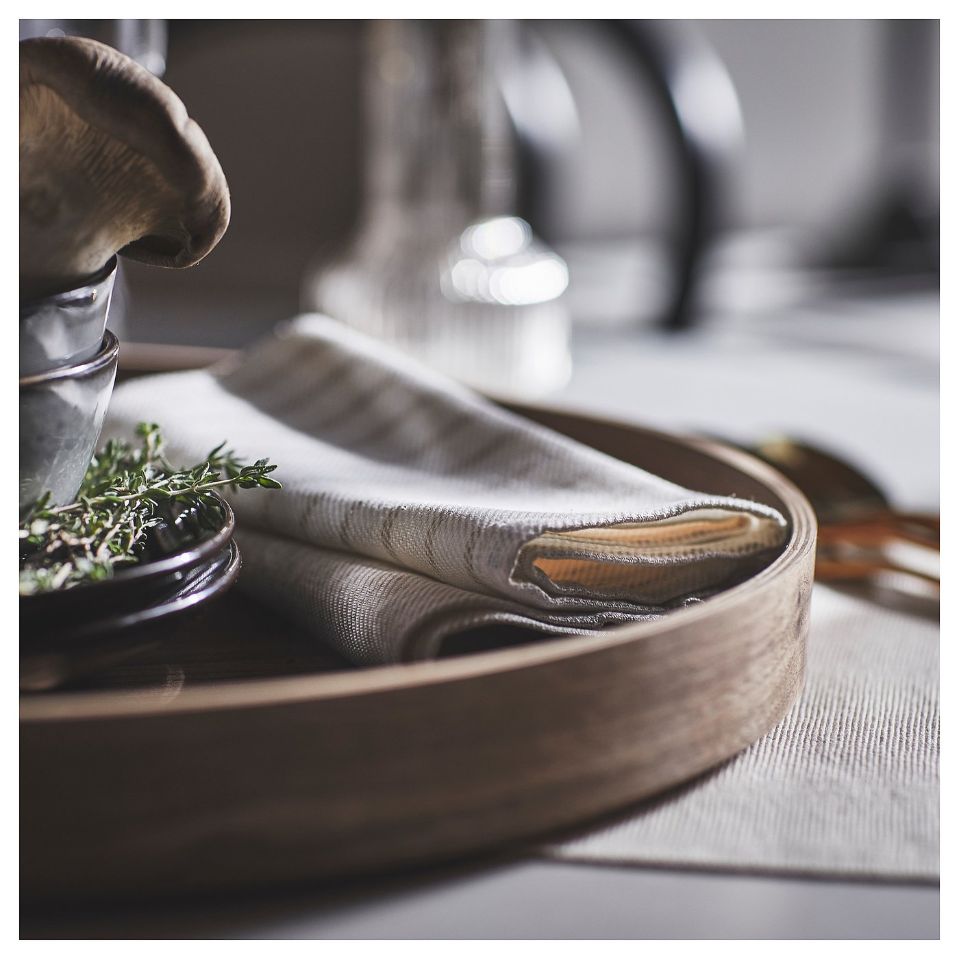 OMBONAD tray, walnut, 17