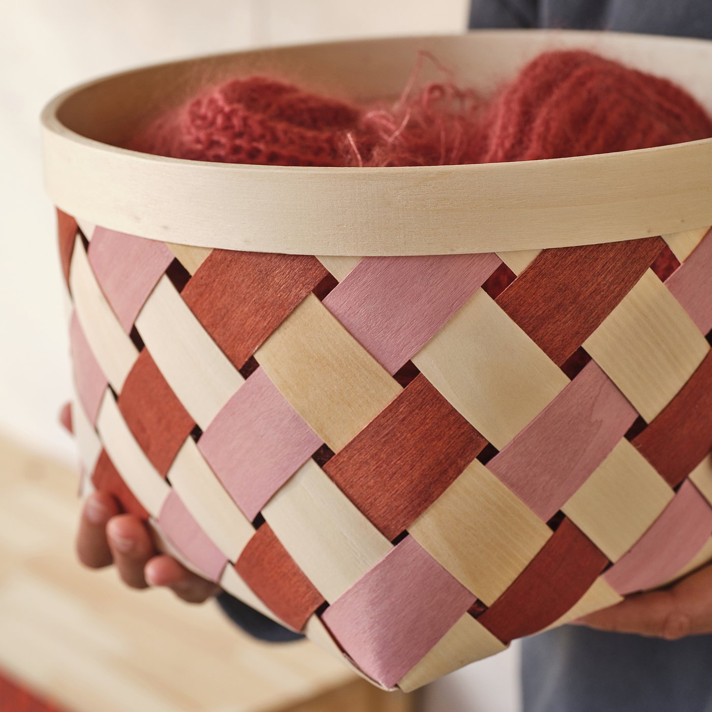 OMMJÄNGE basket, set of 2, orange/pink - IKEA