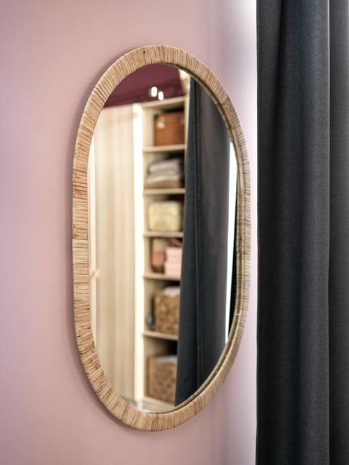 OPPHEM Mirror, rattan, 211/4x303/8" IKEA