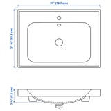 ORRSJÖN Sink, white, 31x21 3/4 "