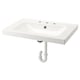 Option: ORRSJÖN Sink with water trap, white 8" widespread, 31x21 3/4 "