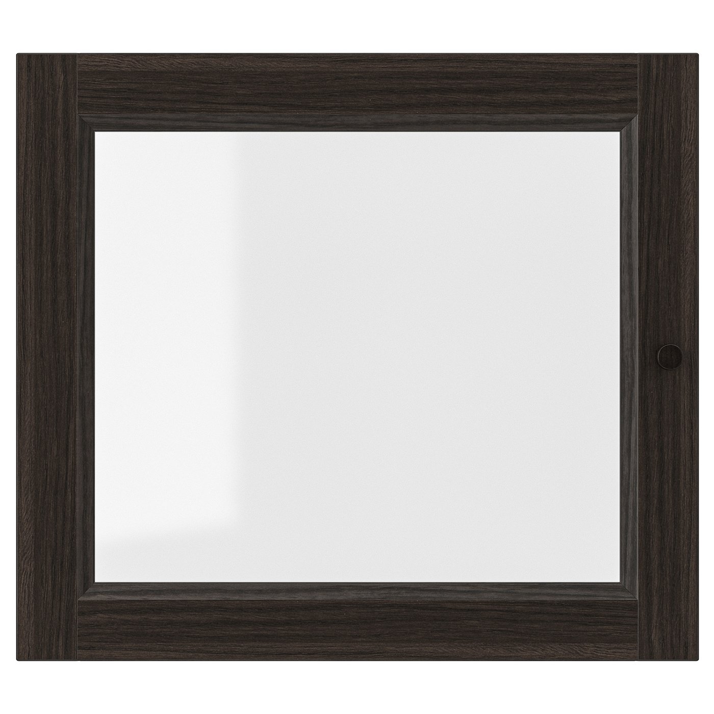 OXBERG glass door, dark brown oak effect, 151/2x133/4" - IKEA