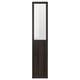 OXBERG Panel/glass door, dark brown oak effect, 15 3/4x75 5/8 "