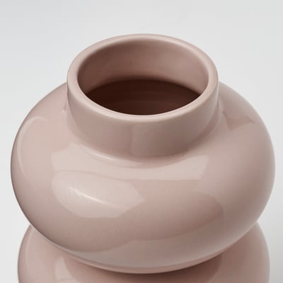 PÄRLHÄGG Vase, light pink, 5 ½ "