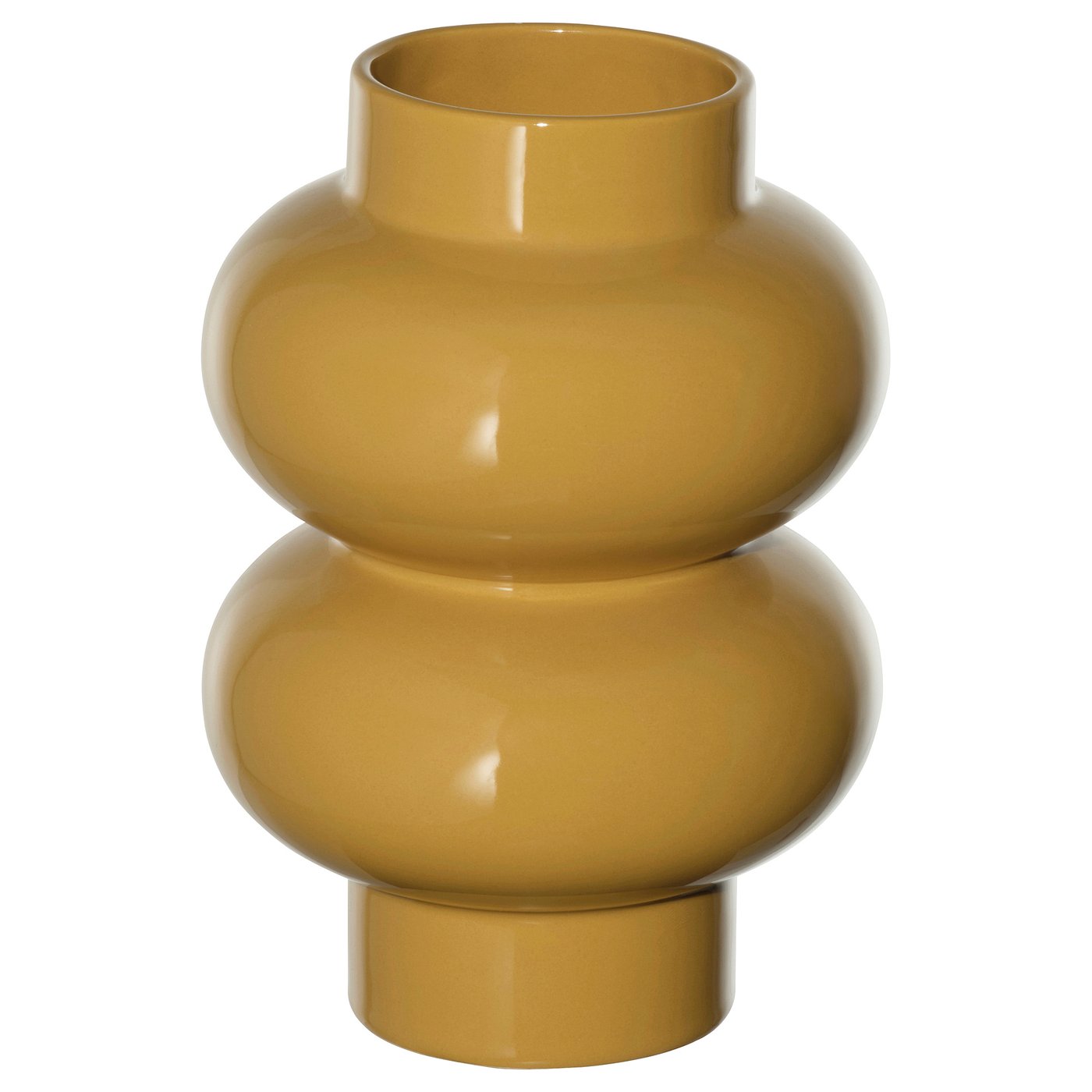 PÄRLHÄGG vase, yellow-beige, 8 ¾